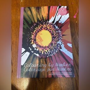 Colouring by Number Floral Art Print Book - Multicolor